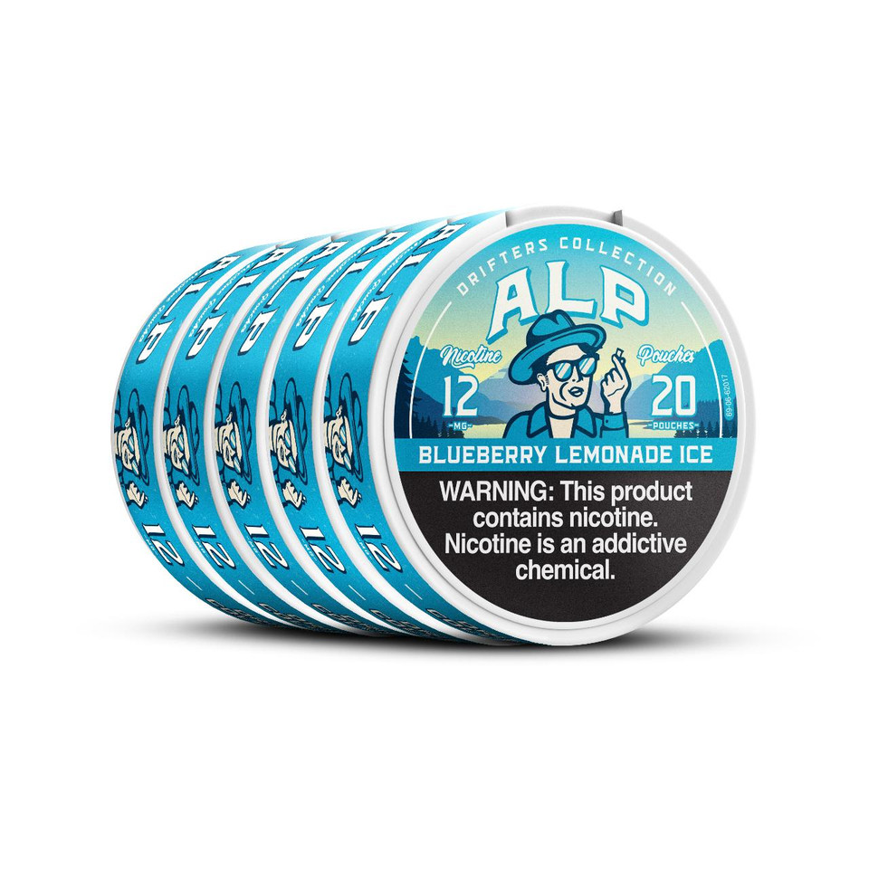 ALP Drifters Nicotine Pouches - 5PK Blueberry Lemonade Ice 12 MG