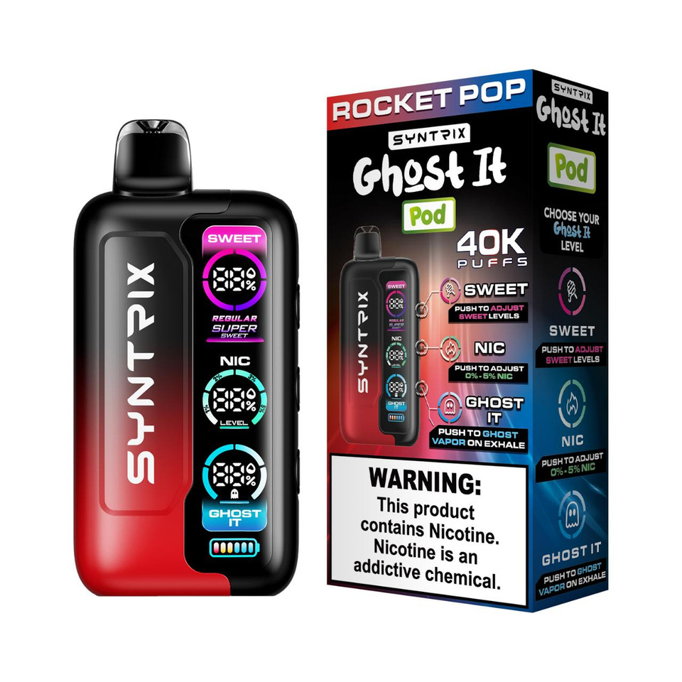 POD JUICE SYNTRIX Ghost It 40K Puff Disposable Rocket Pop