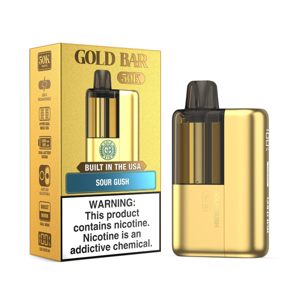 Gold Bar Max 50K Puff Disposable Sour Gush