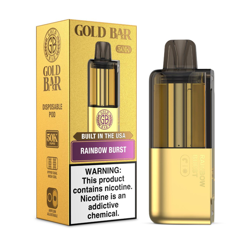 Gold Bar Max 50K Replacement Pod - 1PK Rainbow Burst
