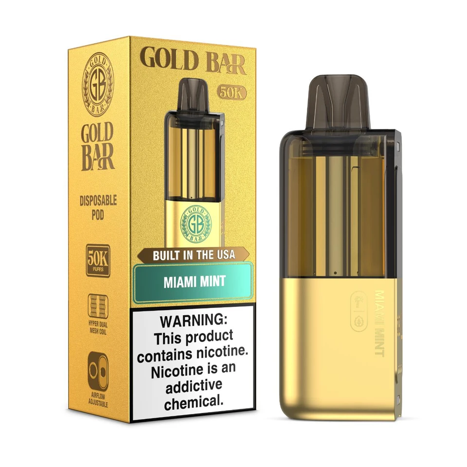 Gold Bar Max 50K Replacement Pod - 1PK Miami Mint