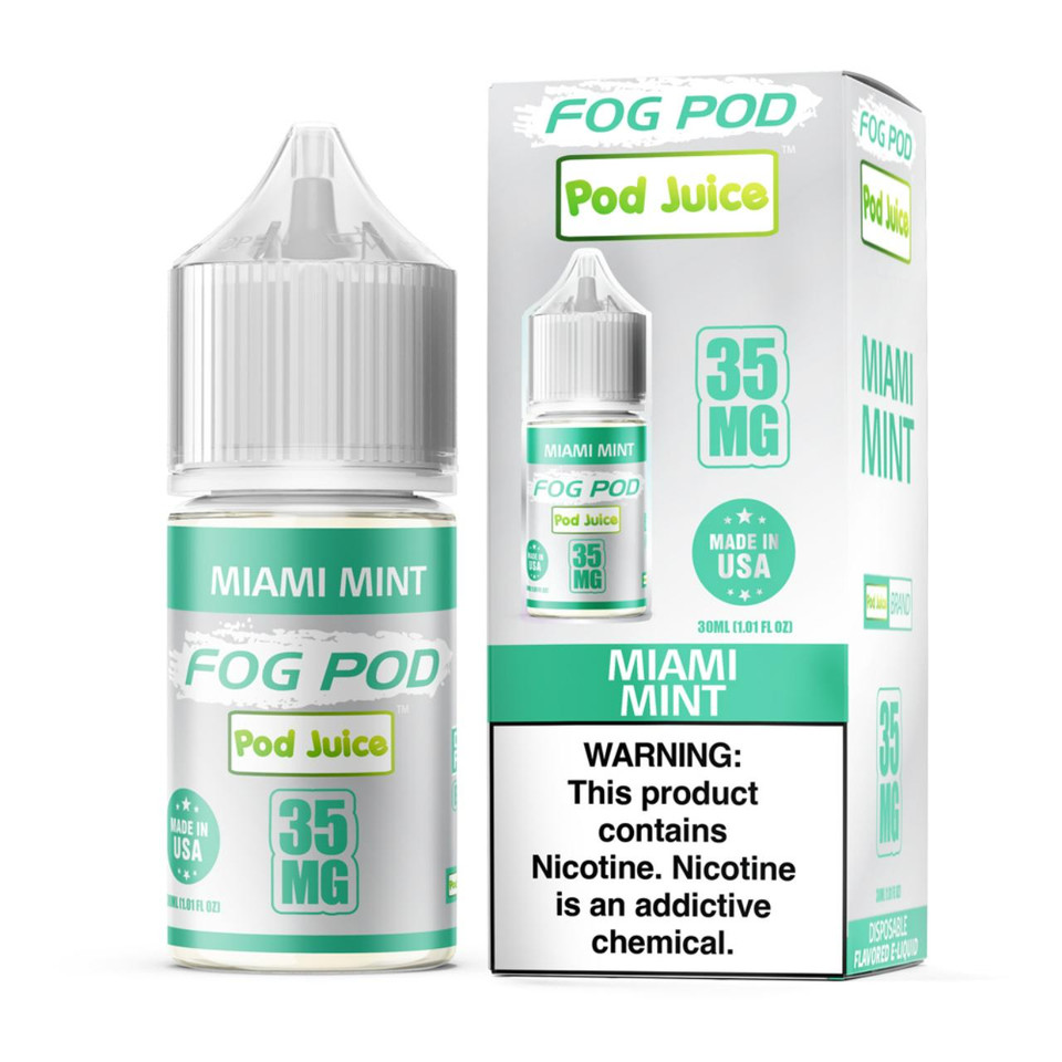 Fog Pod X Pod Juice Miami Mint Salt 30ml E-Juice 35mg
