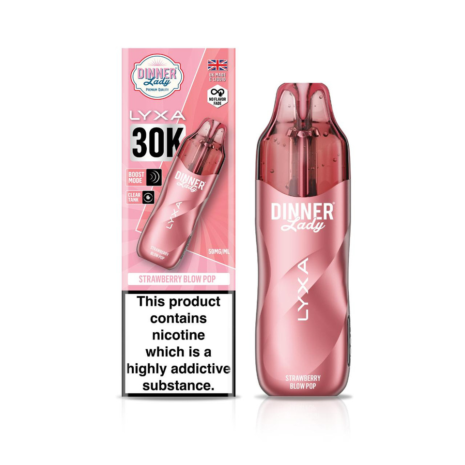 Dinner Lady LYXA 30K Puff Disposable Strawberry Blow Pop