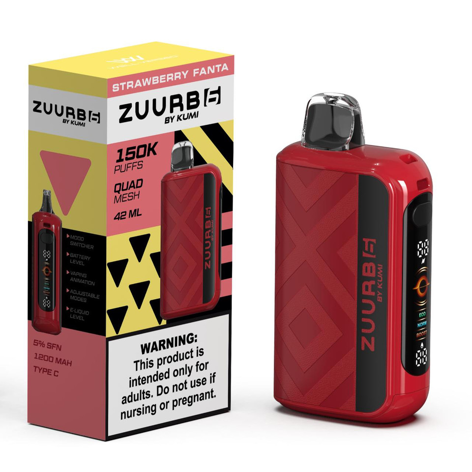 Zuurb 6 by KUMI 150K Puff Disposable STRAWBERRY FANTA