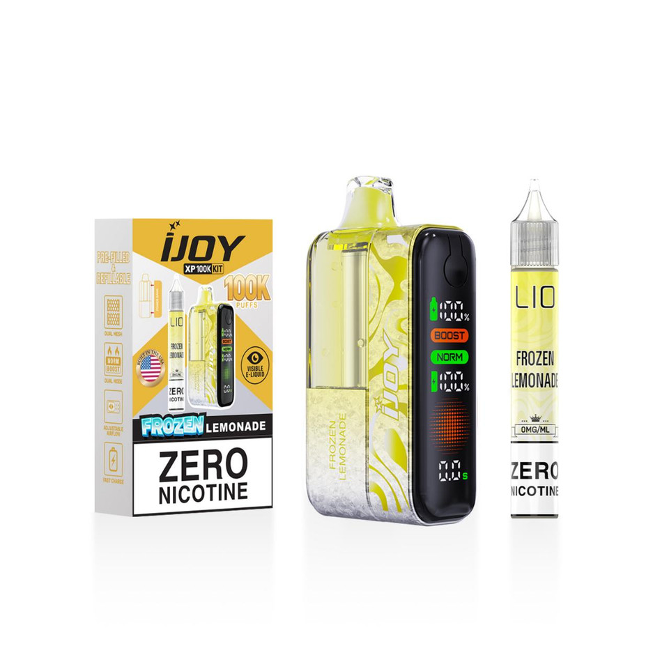 IJoy XP100K Puff Zero Nicotine Disposable Kit 15ml Bottle FROZEN LEMONADE