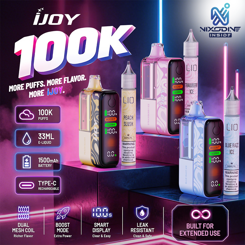 IJoy XP100K Zero Nicotine Disposable Kit 15ml Bottle (100000 Puffs)