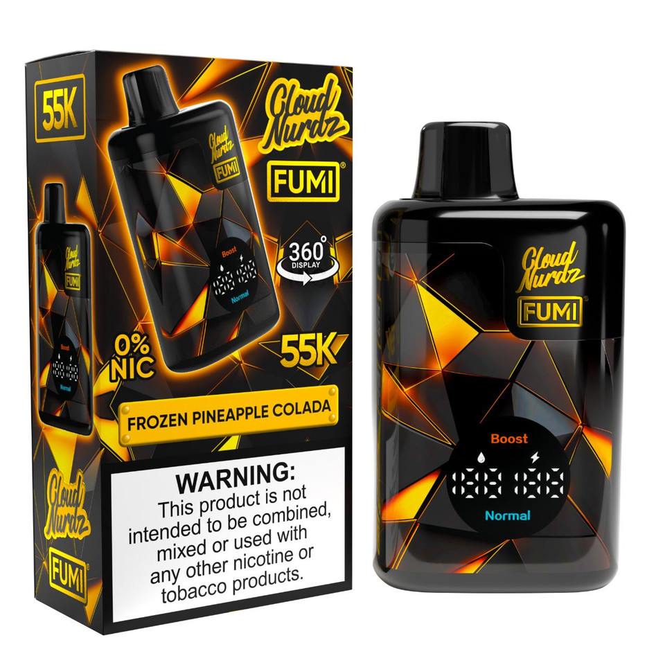 FUMI X CLOUD NURDZ Zero Nicotine 55K Puff Disposable Frozen Pineapple Colada