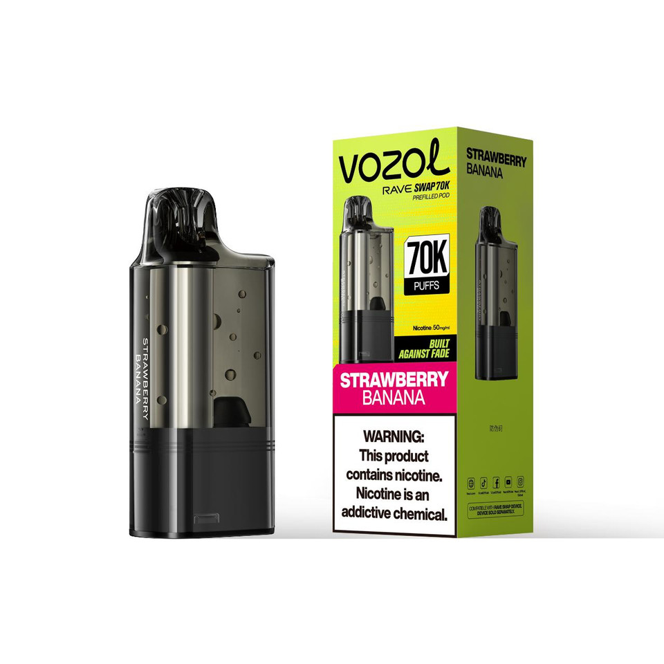 Vozol Rave Swap 70K Puff Pre-filled Replacement Pod - 1PK Strawberry Banana