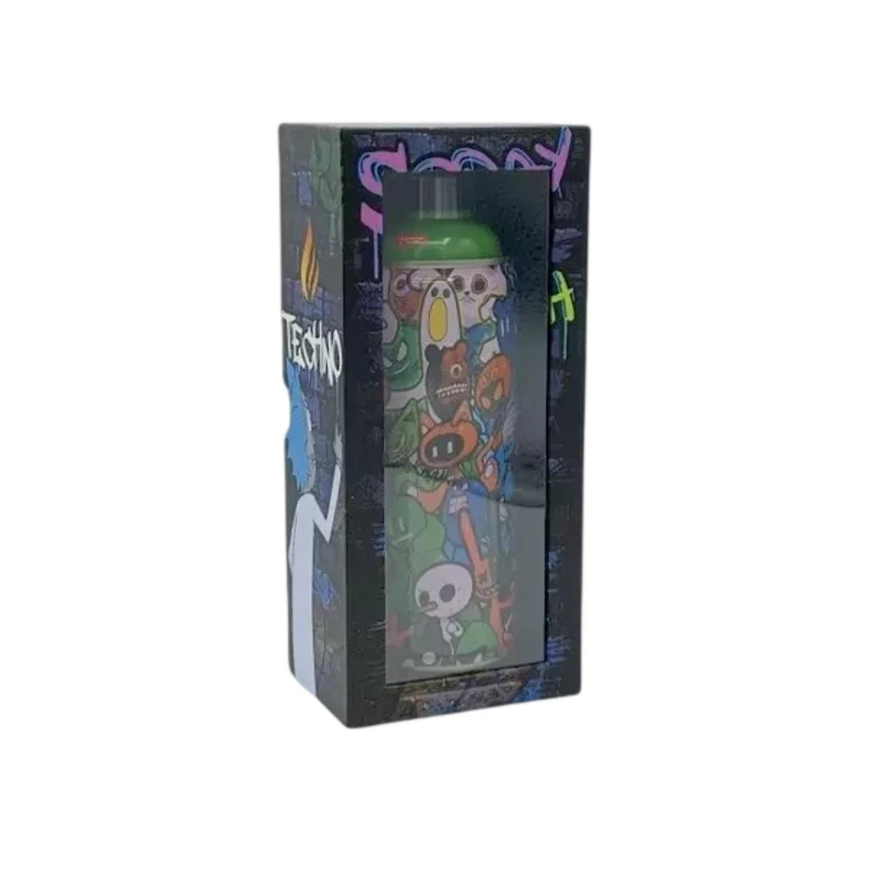 Techno Butane Lighter- Graffiti 7.25 Spray Can Lighter In Gift Box