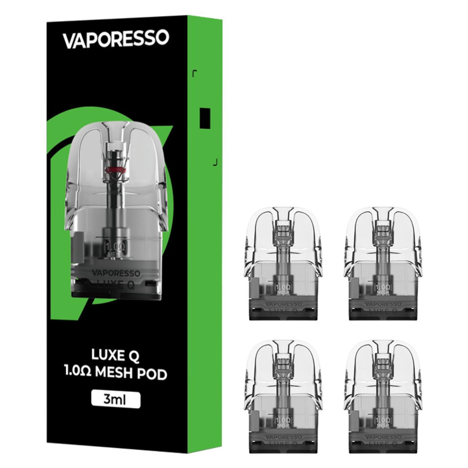 Vaporesso Luxe Q Replacement Pod Cartridge - 4PK 1.0 OHMS - 3ML