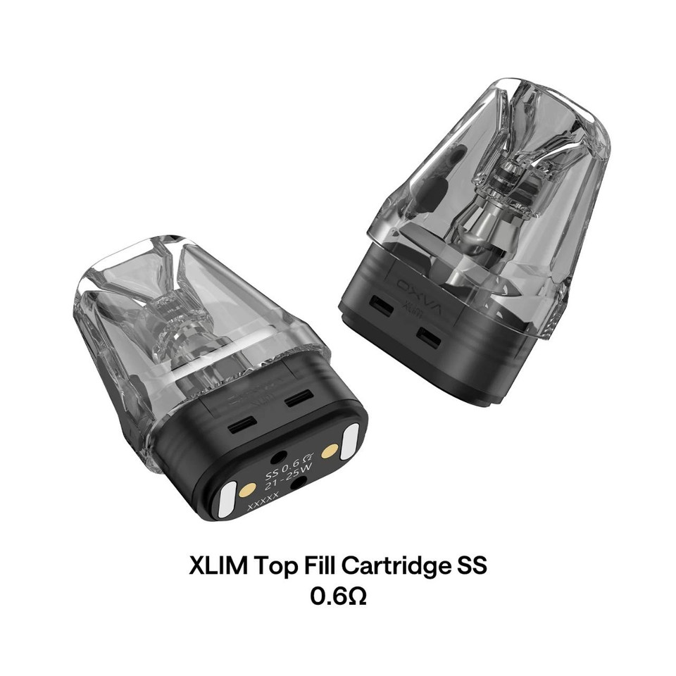 OXVA Xlim Top Fill Replacement Pod Cartridge - 3PK 0.6 OHMS - Stainless Steel