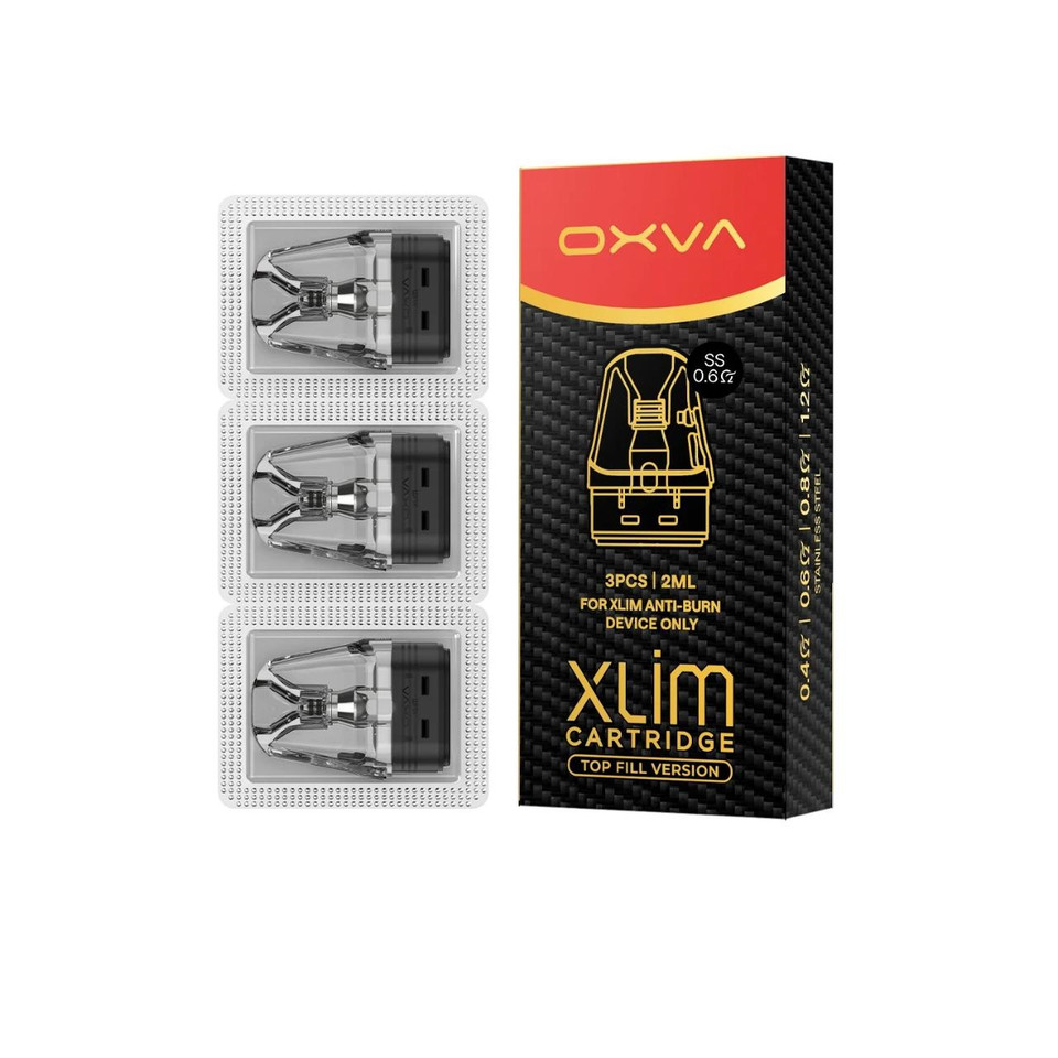 OXVA Xlim Top Fill Replacement Pod Cartridge - 3PK 0.6 OHMS - Stainless Steel