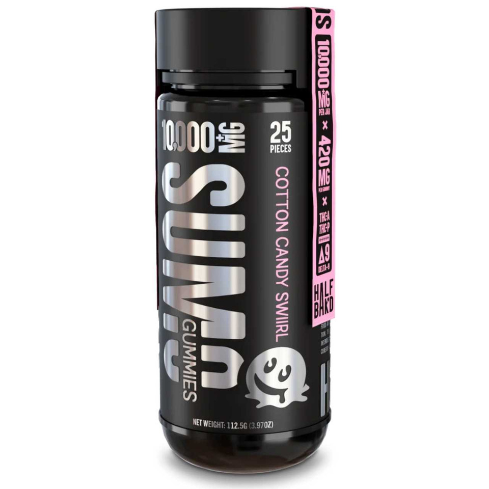Half Bak'd Sumo Blend THC-A Gummies - 10000MG Cotton Candy Swirl