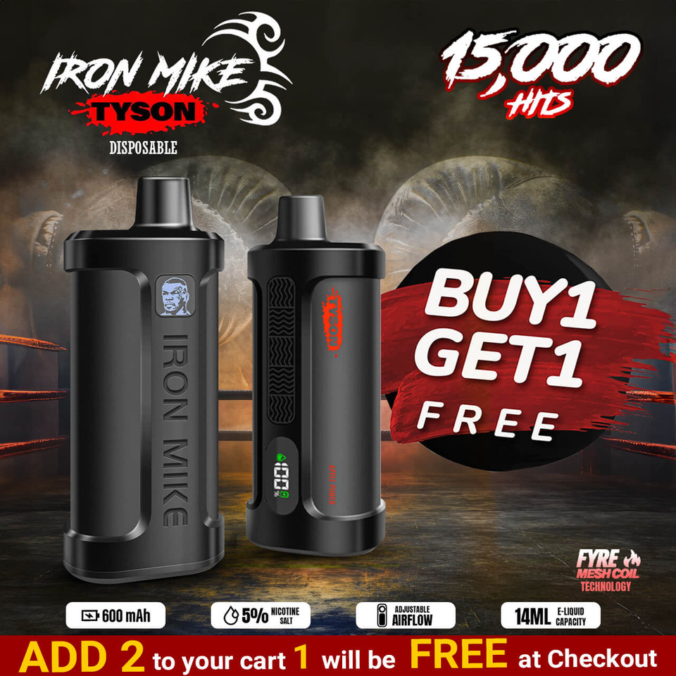 Iron Mike Tyson Disposable (15000 Puffs) - Buy 1 Get 1 Free
