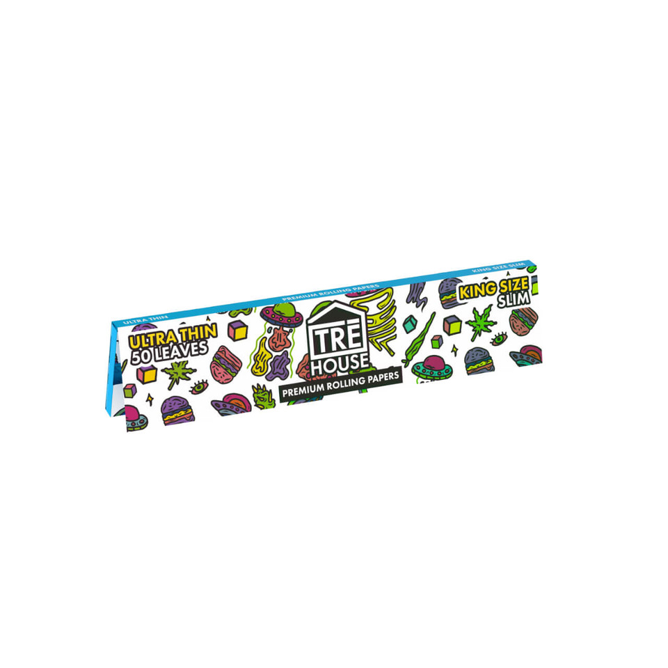 TRĒ House Premium Rolling Papers King Size Ultra Thin - 50ct Book
