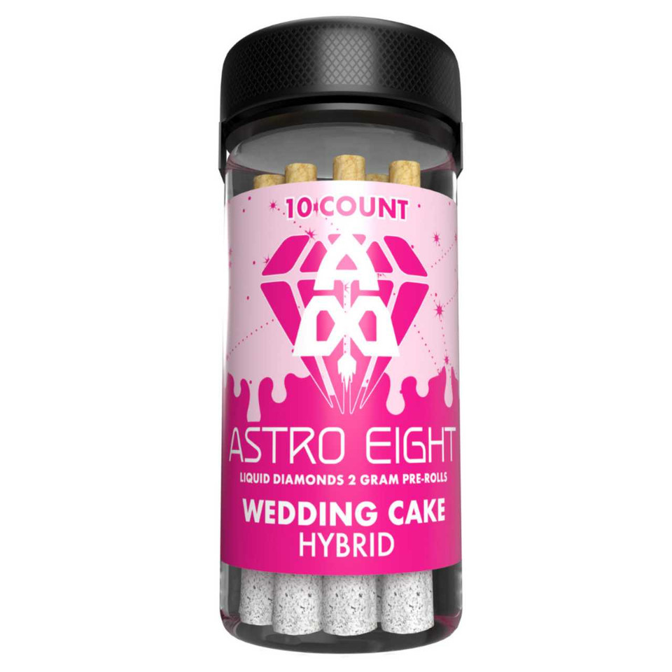Astro Eight THC-A Liquid Diamonds Pre-Roll Wedding Cake