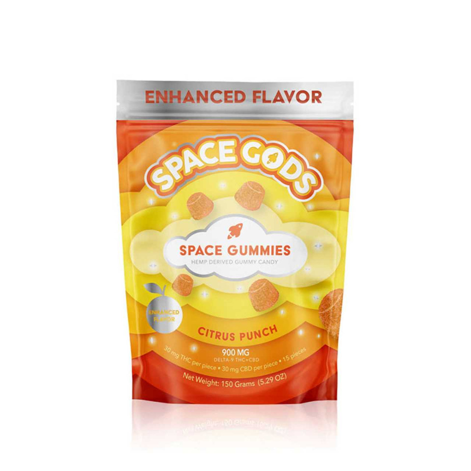 Space Gods Delta-9 THCCBD Space Gummies – 900MG Citrus Punch