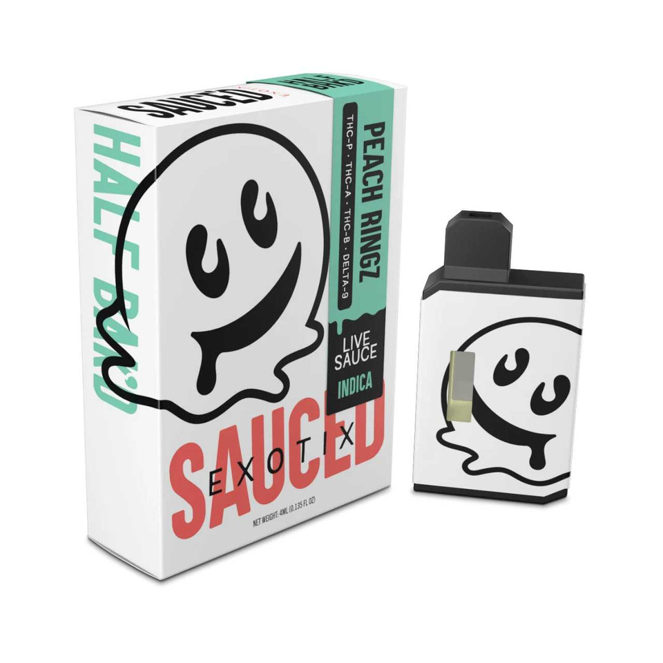 Half Bak'd Sauce'D Exotix THC-P Disposable - 4G Peach Ringz