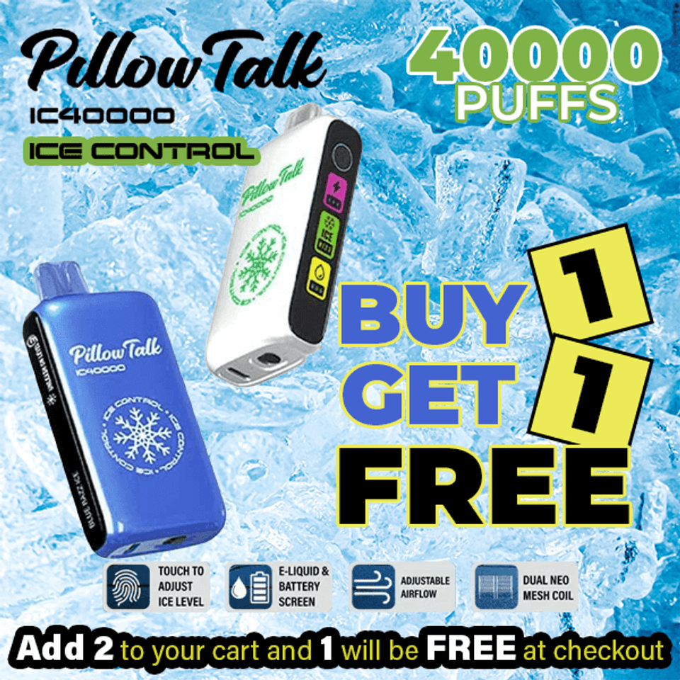 Pillow Talk Ice Control IC40000 Disposable (40000 Puffs) - Buy 1 Get 1 Free
