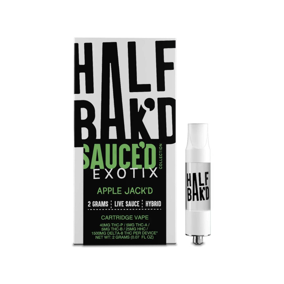 Half Bak'd Sauce'D Exotix THC-P Cartridge - 2G Apple Jack’d Hybrid