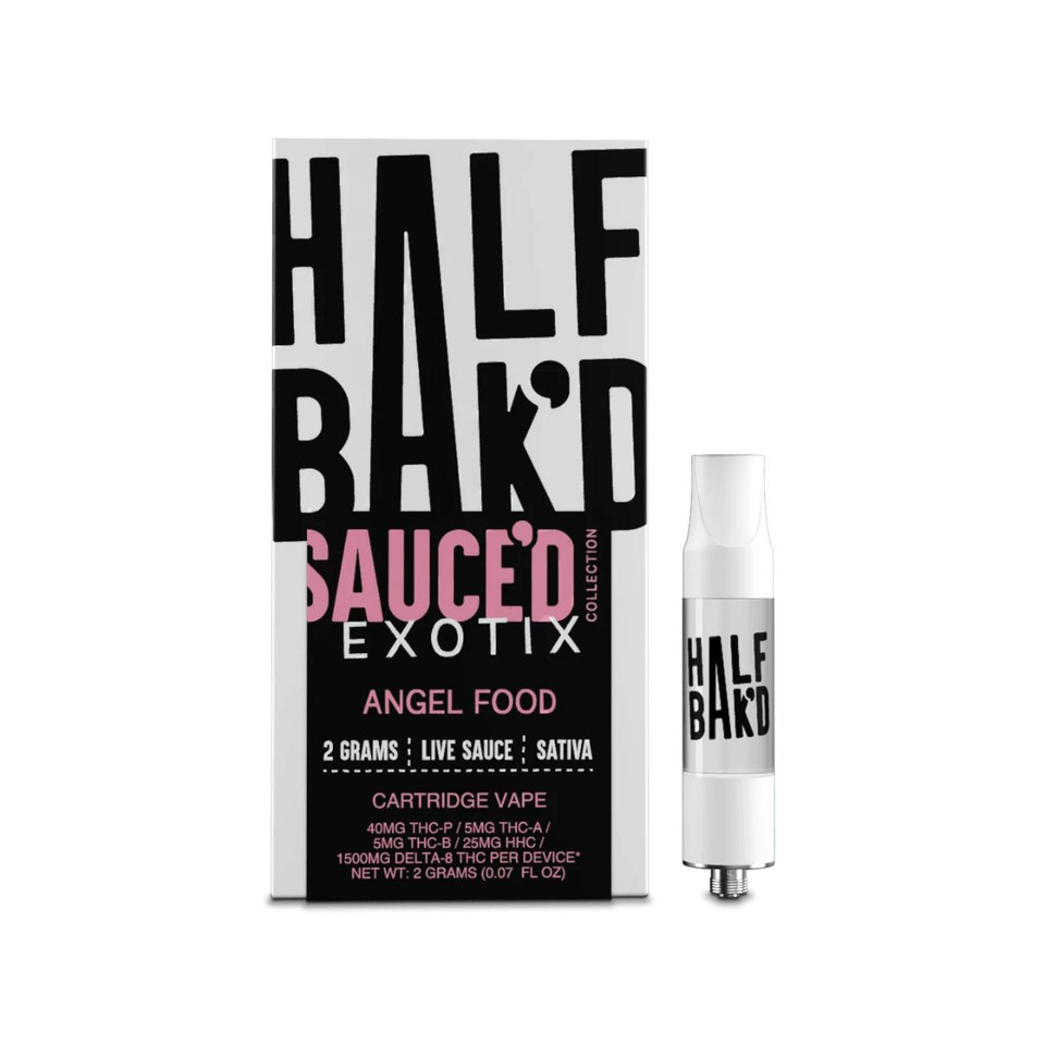 Half Bak'd Sauce'D Exotix THC-P Cartridge - 2G Angel Food Sativa