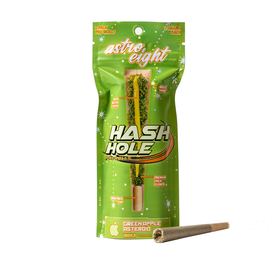 Astro Eight Hash Hole THC-A-Pre-Roll-2PK - Green-Apple-Asteroid