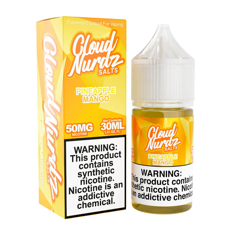 Cloud Nurdz Salts Pineapple Mango Synthetic Nicotine 30ml E-Juice 50mg