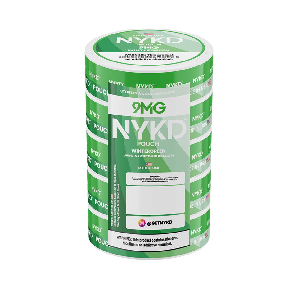 NYKD Nicotine Pouches - 5PK Wintergreen - 9MG