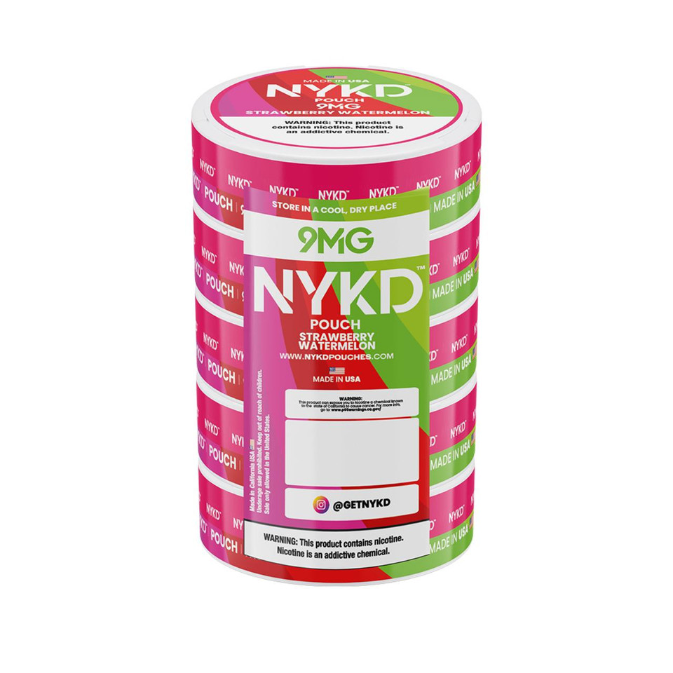 NYKD Nicotine Pouches - 5PK Strawberry Watermelon - 9MG