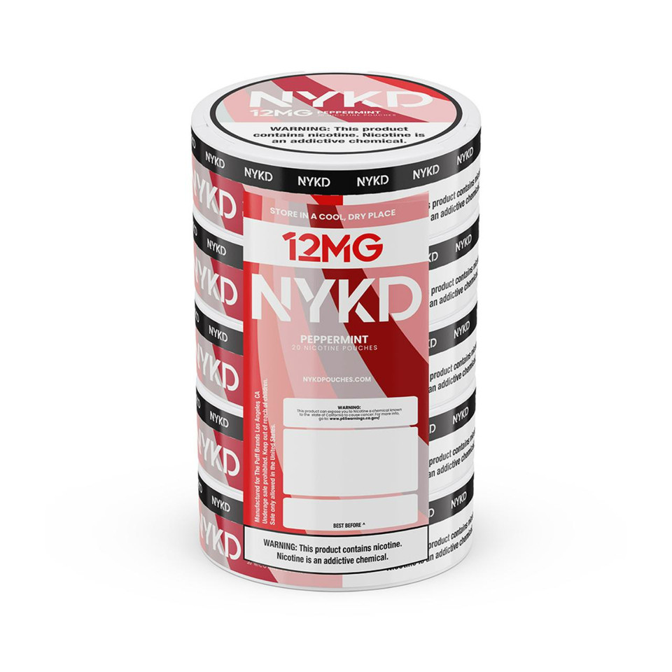 NYKD Nicotine Pouches - 5PK Peppermint - 12MG