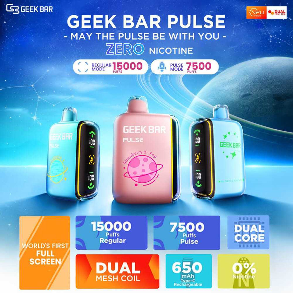 Geek Vape Pulse 15000 Puff Zero Nicotine Disposable