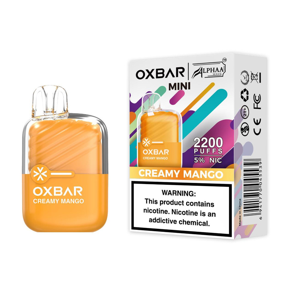OXBAR x Alphaa Wave Mini 2200 Puff Disposable Creamy Mango