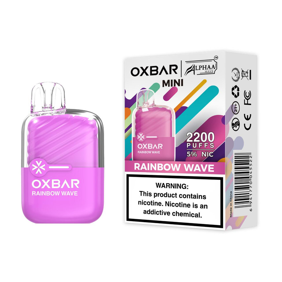 OXBAR x Alphaa Wave Mini 2200 Puff Disposable Rainbow Wave