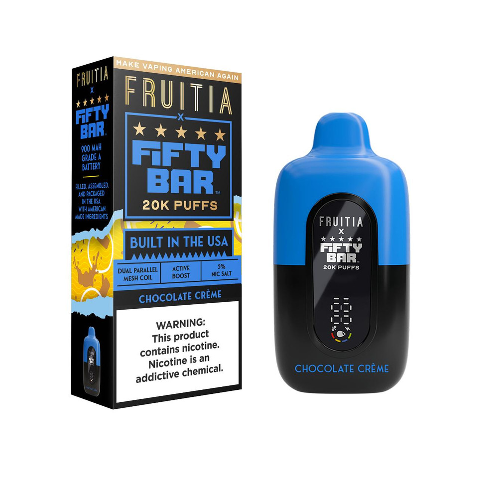 Fruitia x Fifty Bar 20000 Puff Disposable Chocolate Creme