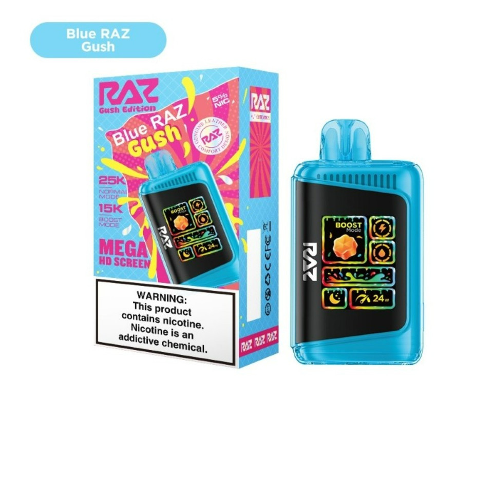 Geek Vape Raz LTX 25K Puff Disposable Gush Edition Blue Raz Gush