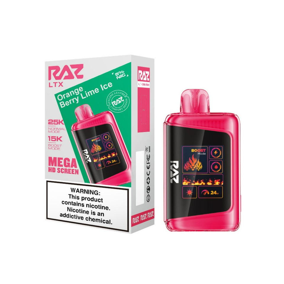 Geek Vape Raz LTX 25K Puff Disposable Orange Berry Lime Ice