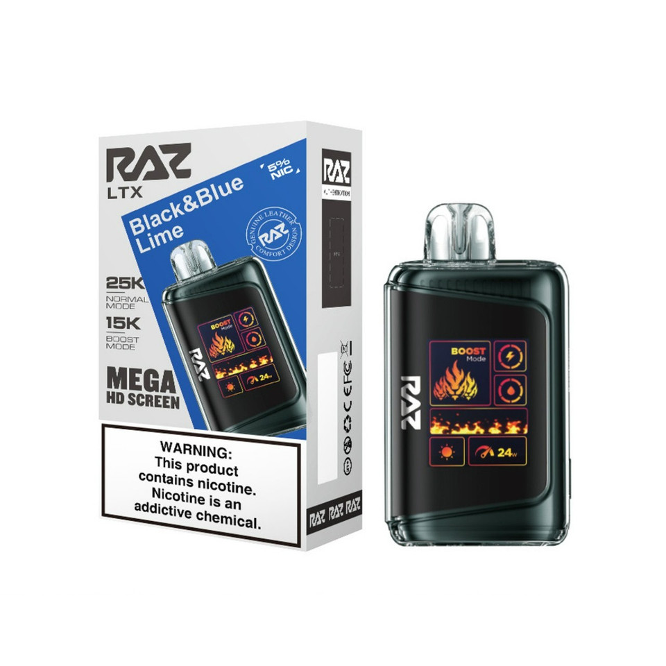Geek Vape Raz LTX 25K Puff Disposable Black & Blue Lime