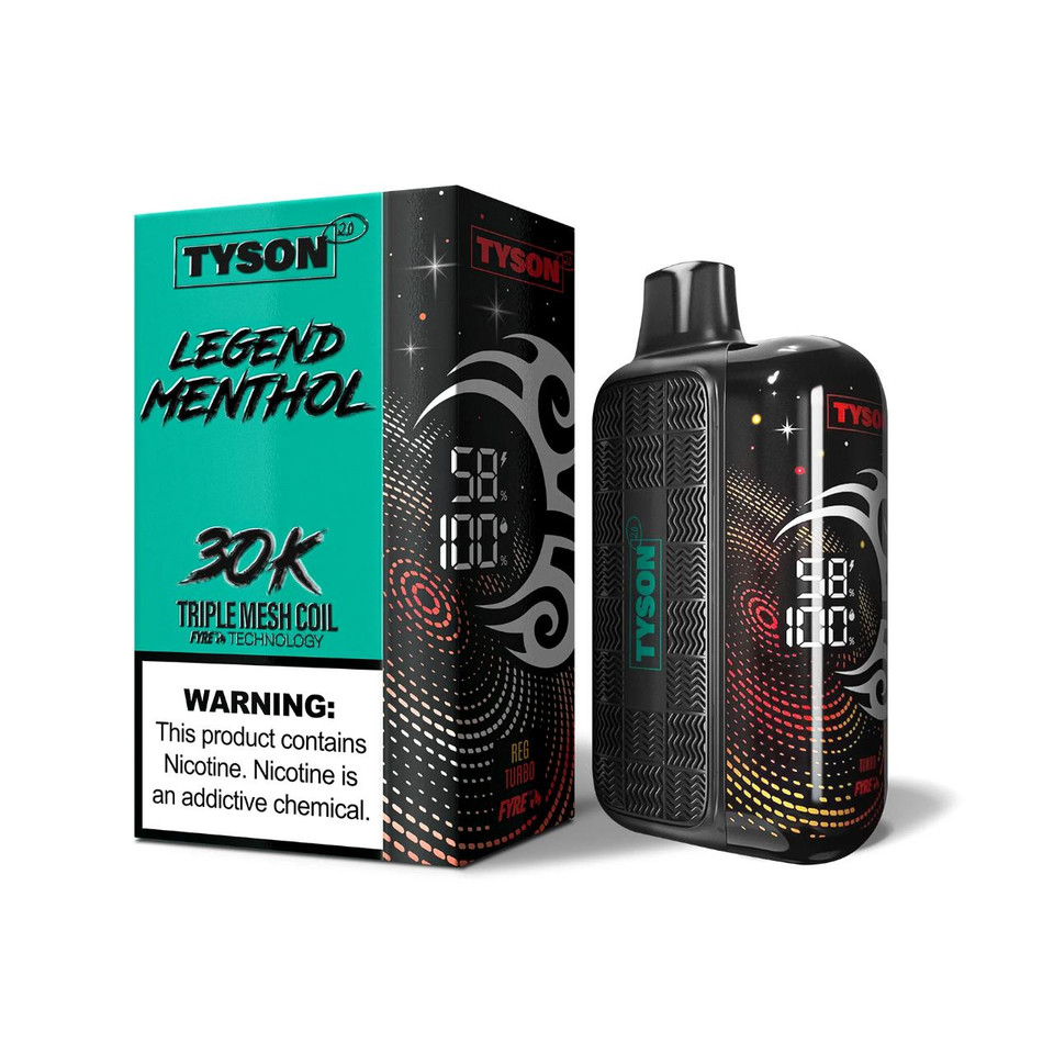 Tyson 2.0 Legend 30K Puff Disposable Menthol Green