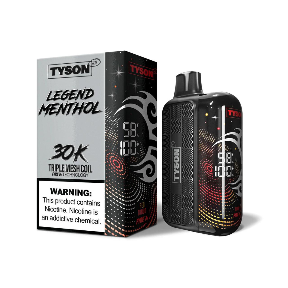 Tyson 2.0 Legend 30K Puff Disposable Menthol Silver