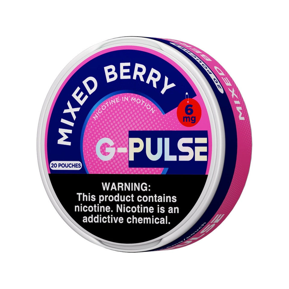 G-Pulse Nicotine Pouches - 5PK Mixed Berry - 6MG