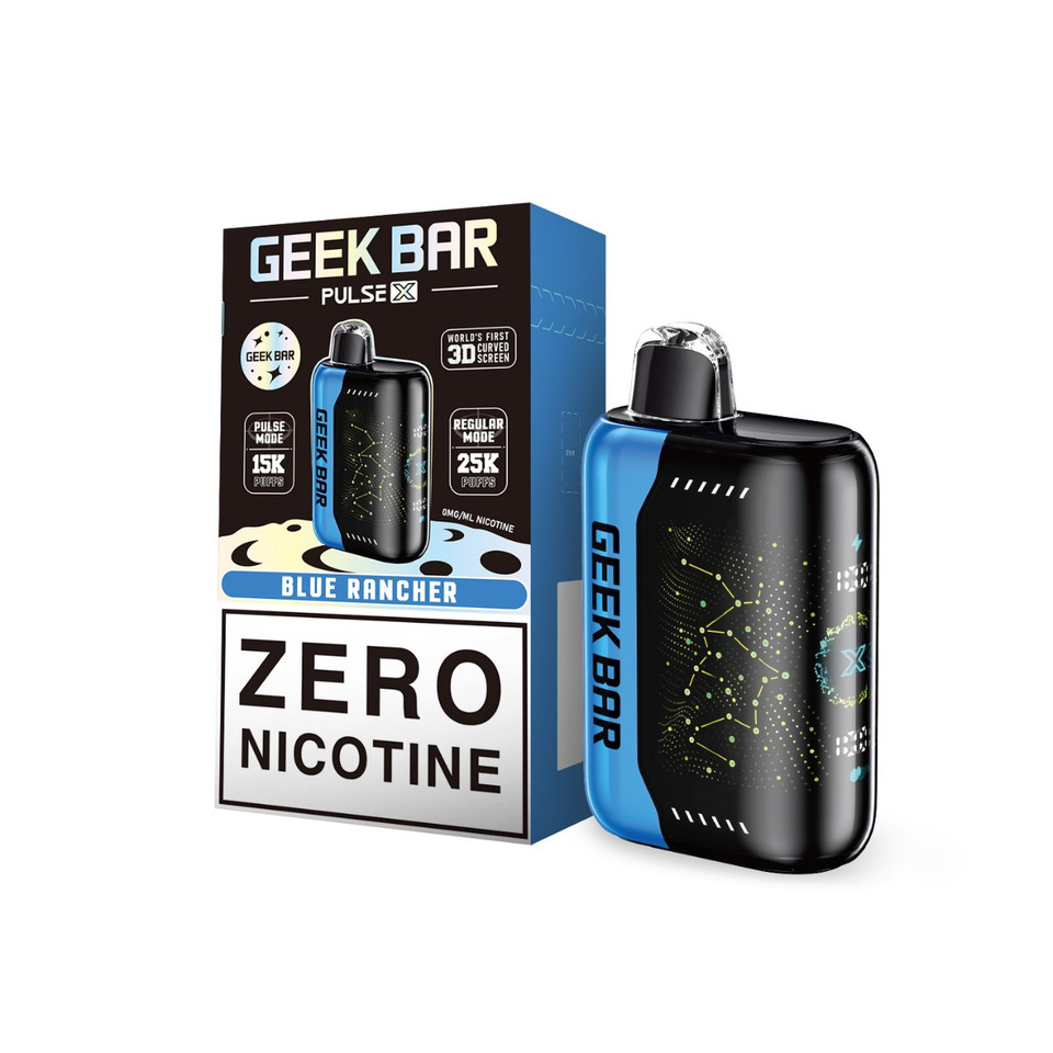 Geek Bar Pulse X 25000 Puff Zero Nicotine Disposable Blue Rancher