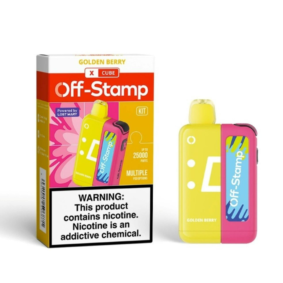 Off Stamp X- Cube 25K Puff Disposable Golden Berry