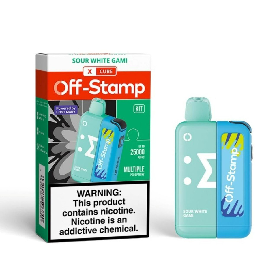 Off Stamp X- Cube 25K Puff Disposable Sour White Gami