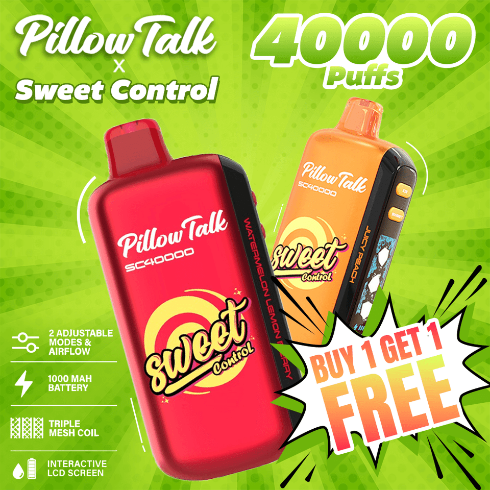 Pillow Talk Sweet Control SC Disposable (40000 Puffs) - Buy 1 Get 1 Free