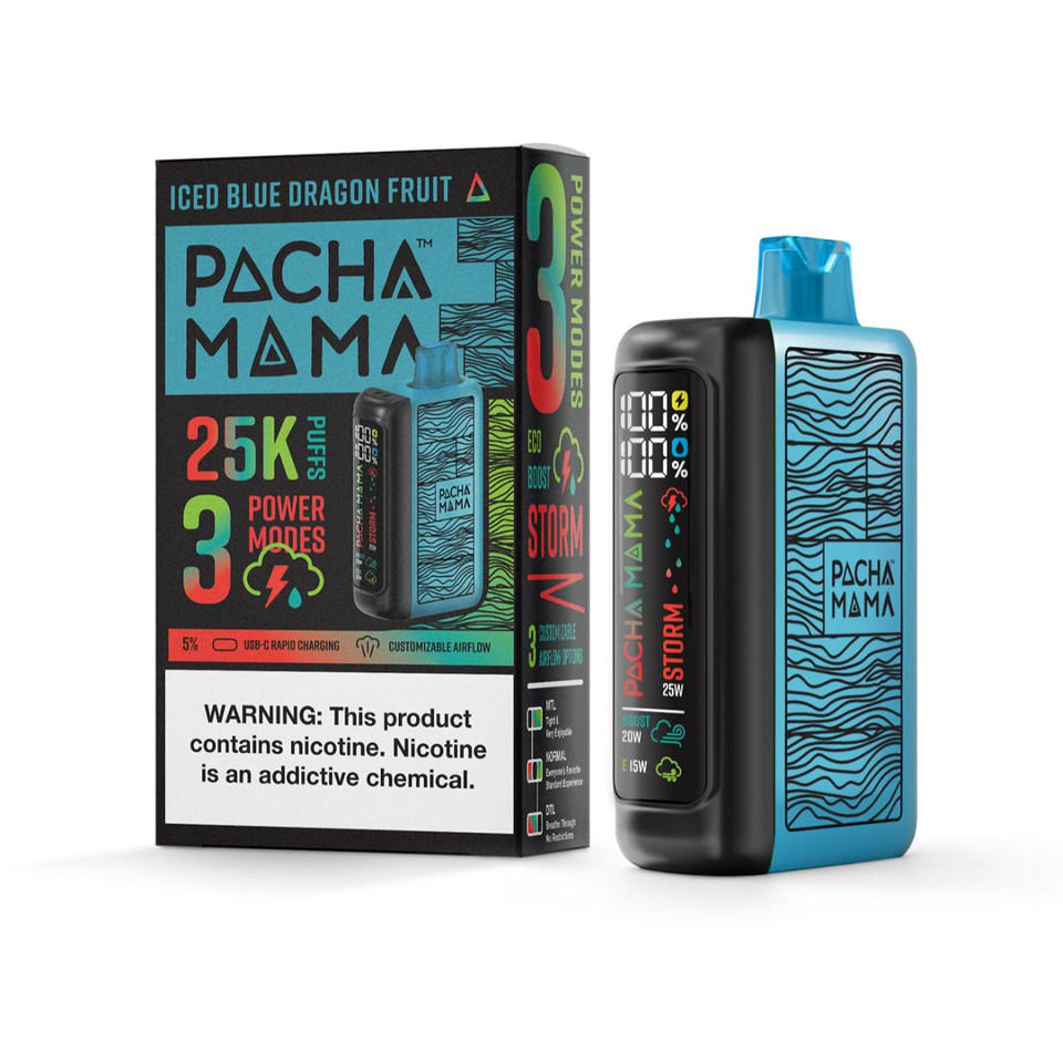 Pachamama 25K Puff Disposable Iced Blue Dragonfruit