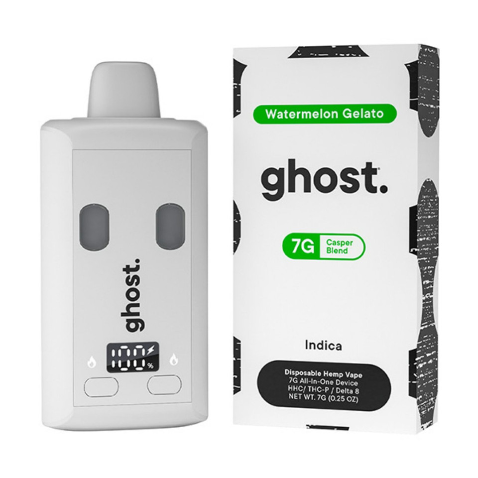 Ghost Casper Blend D8 HHC THC-P Disposable 7G-1PK Watermelon Gelato