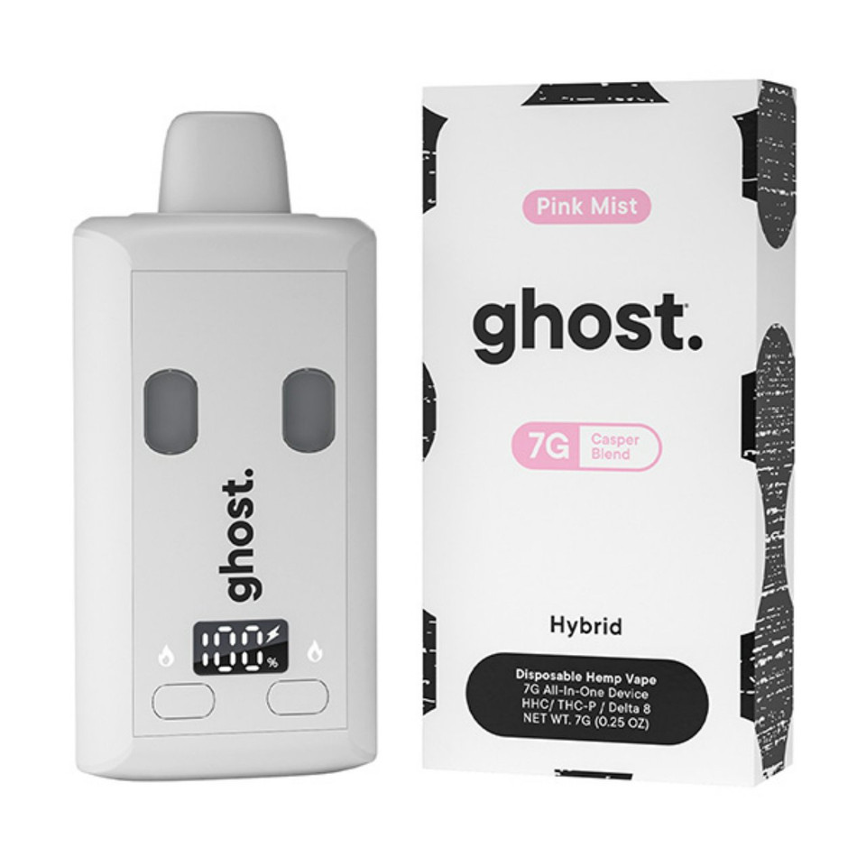 Ghost Casper Blend D8 HHC THC-P Disposable 7G-1PK Pink Mist