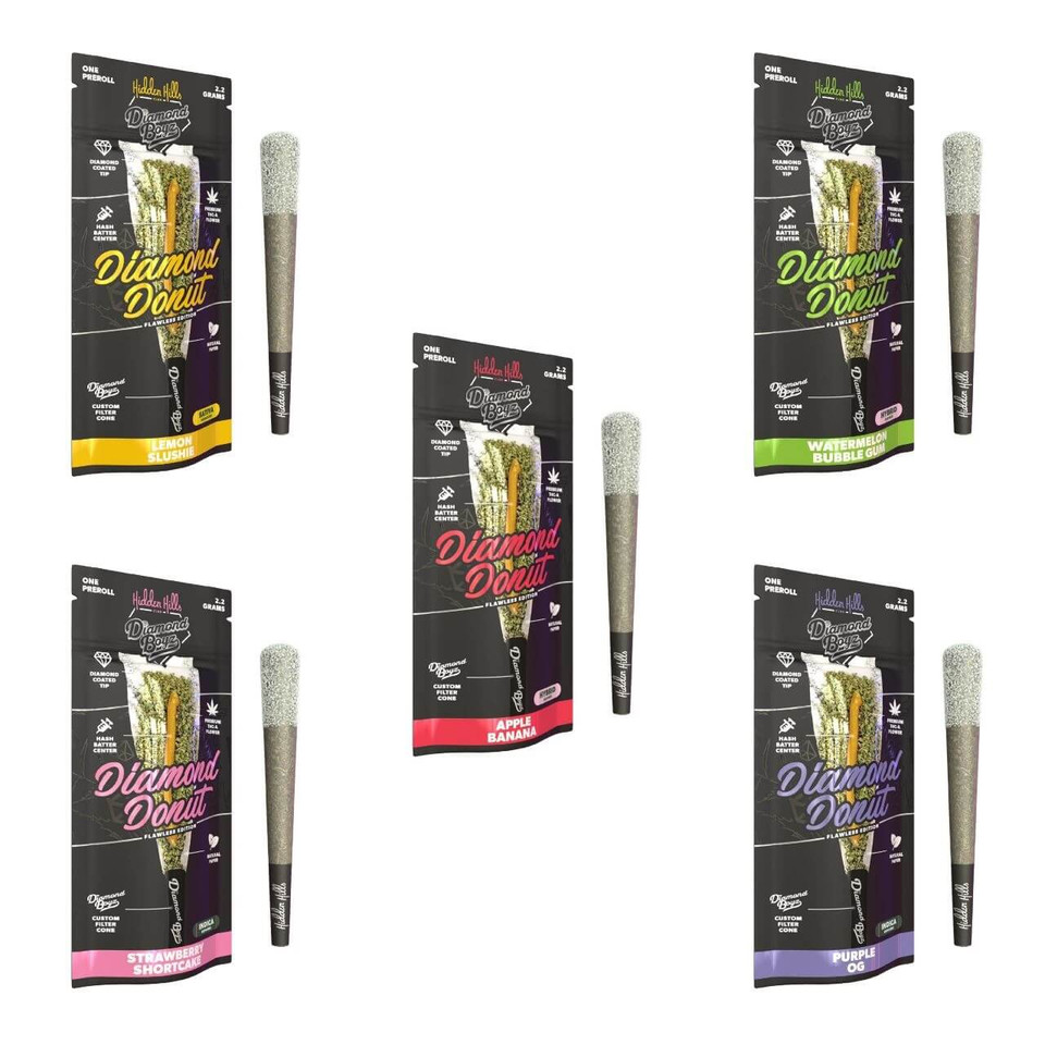Hidden Hills Club x Diamond Boyz Diamond Donut 2.2G Pre Roll - 1Count