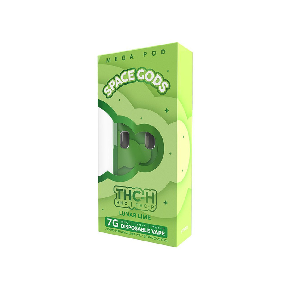 Space Gods Mega Pod THC-H HHC THC-P Disposable - 7G Lunar Lime