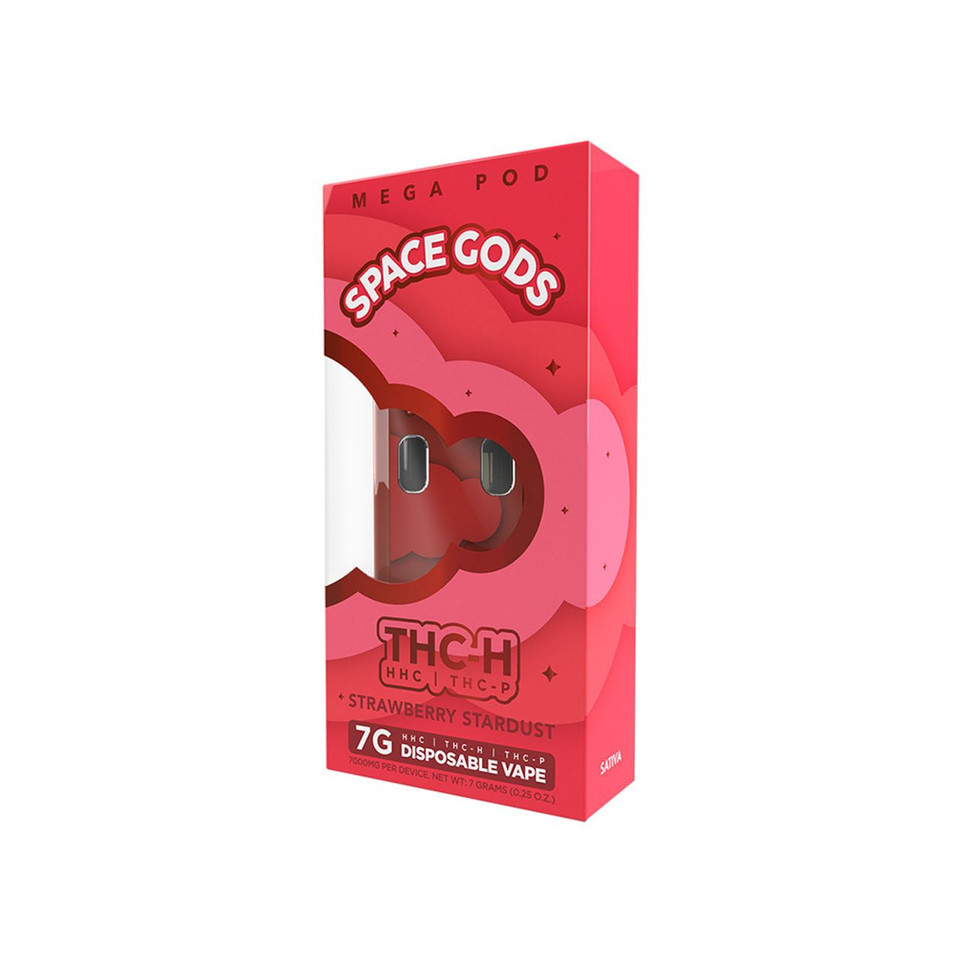Space Gods Mega Pod THC-H HHC THC-P Disposable - 7G Strawberry Stardust